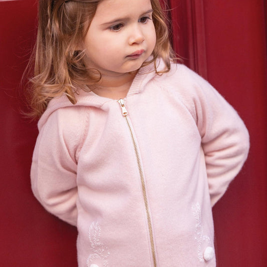 Παιδικό σετ πλεκτό ροζ Rabbit