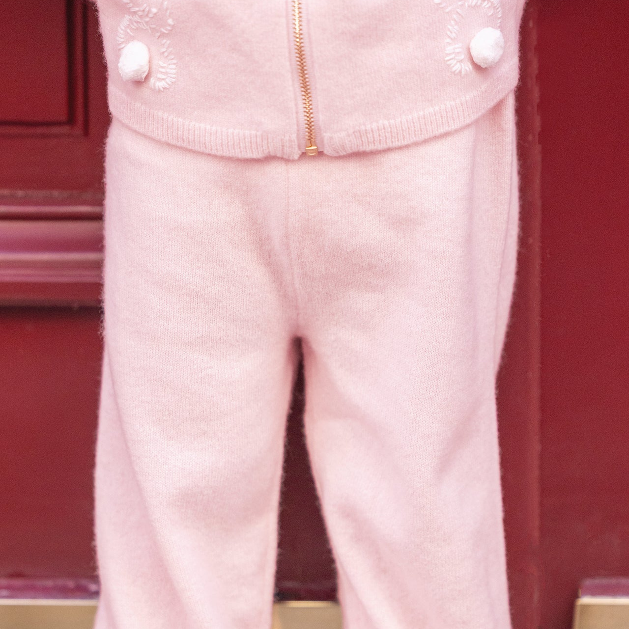 Παιδικό σετ πλεκτό ροζ Rabbit