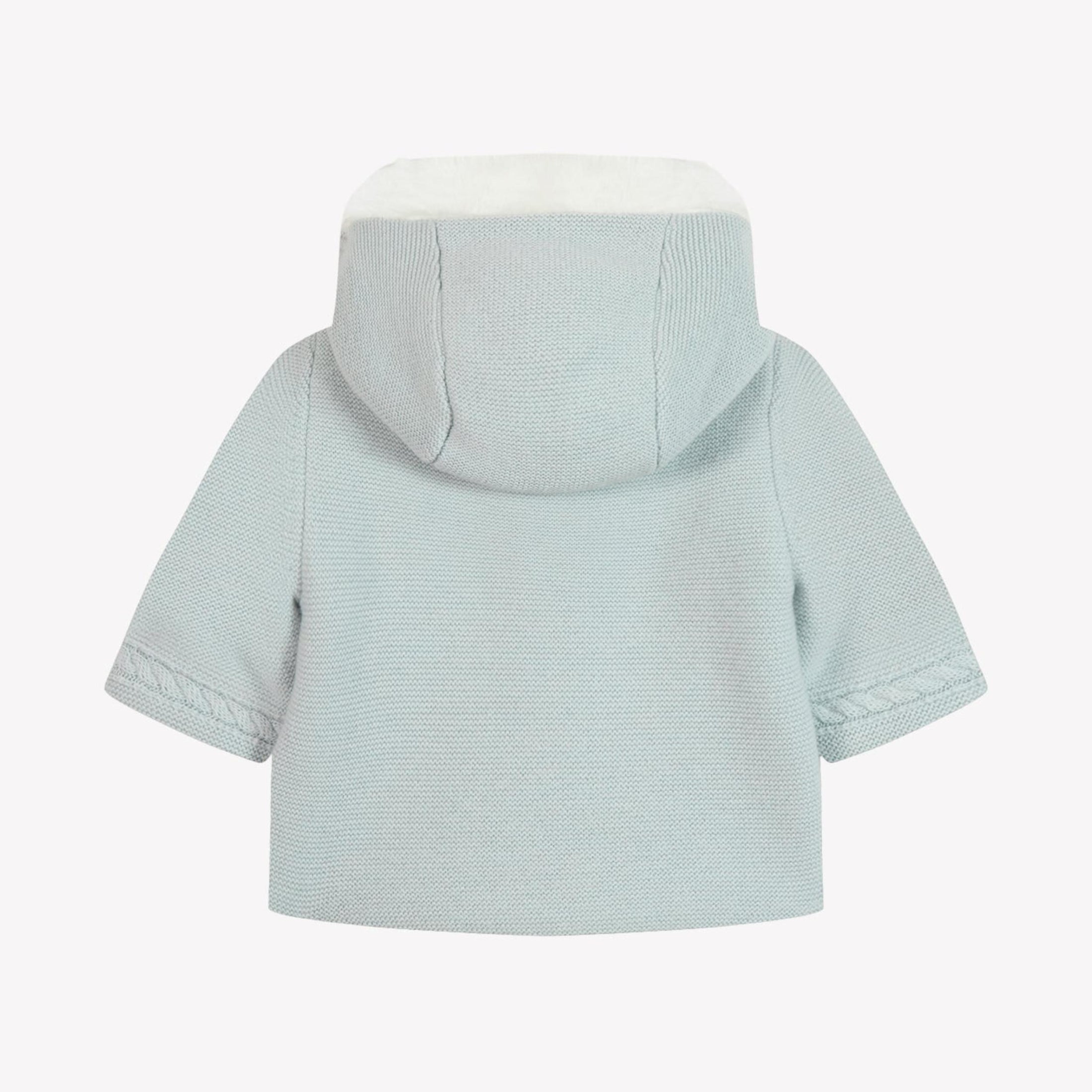 Βρεφικό παλτό πλεκτό γαλάζιο