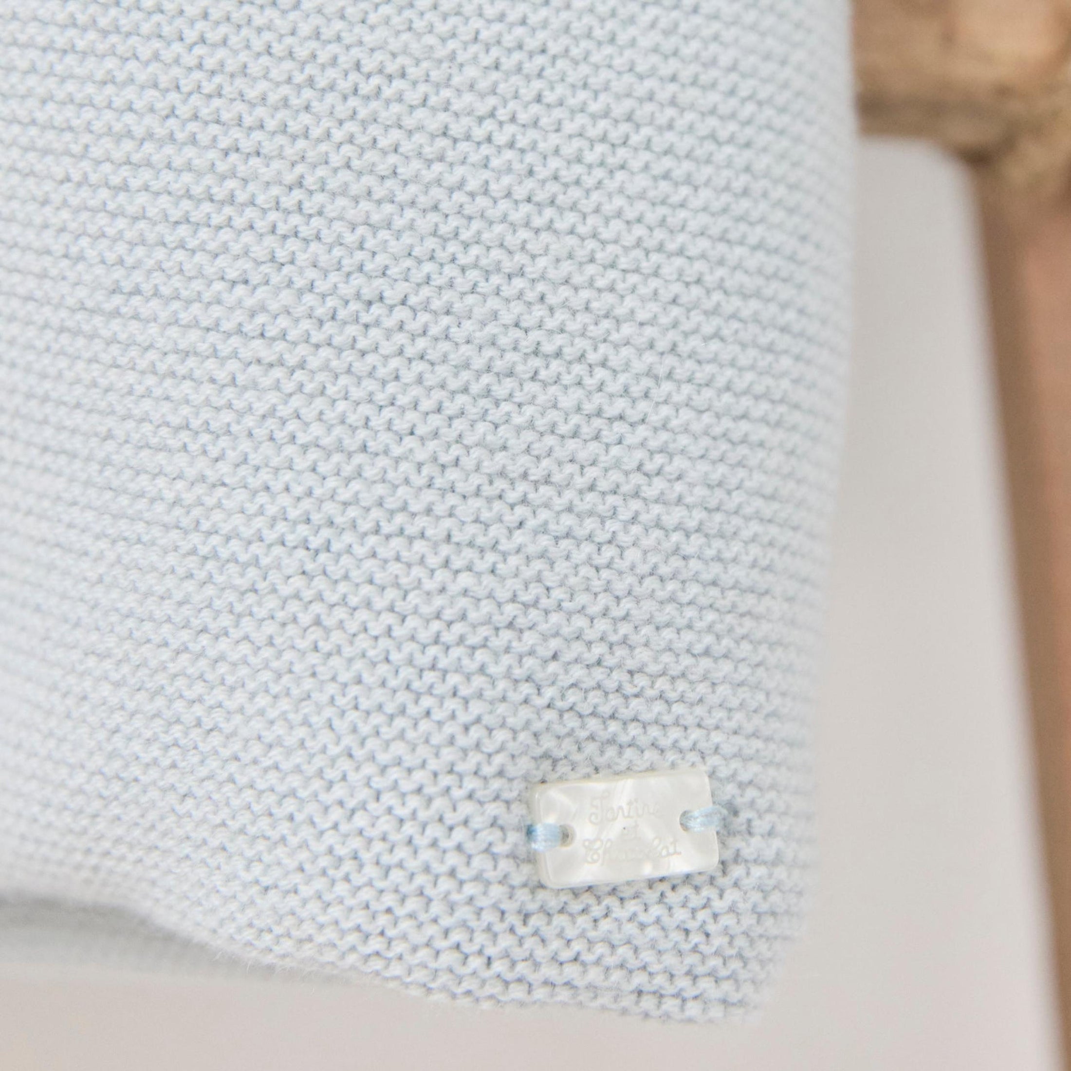 Βρεφικό παλτό πλεκτό γαλάζιο