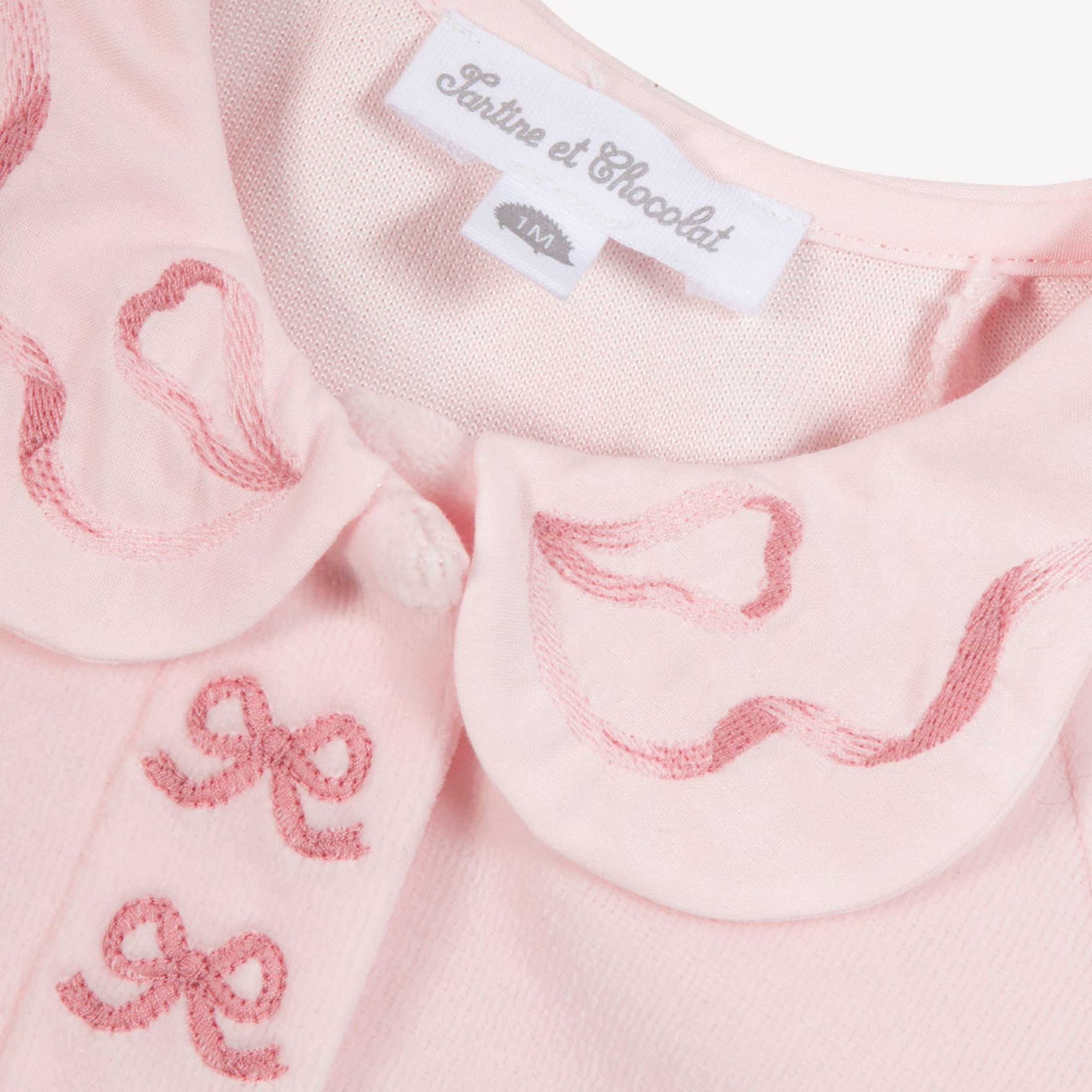 Βρεφικό φορμάκι βελούδο με φιόγκους