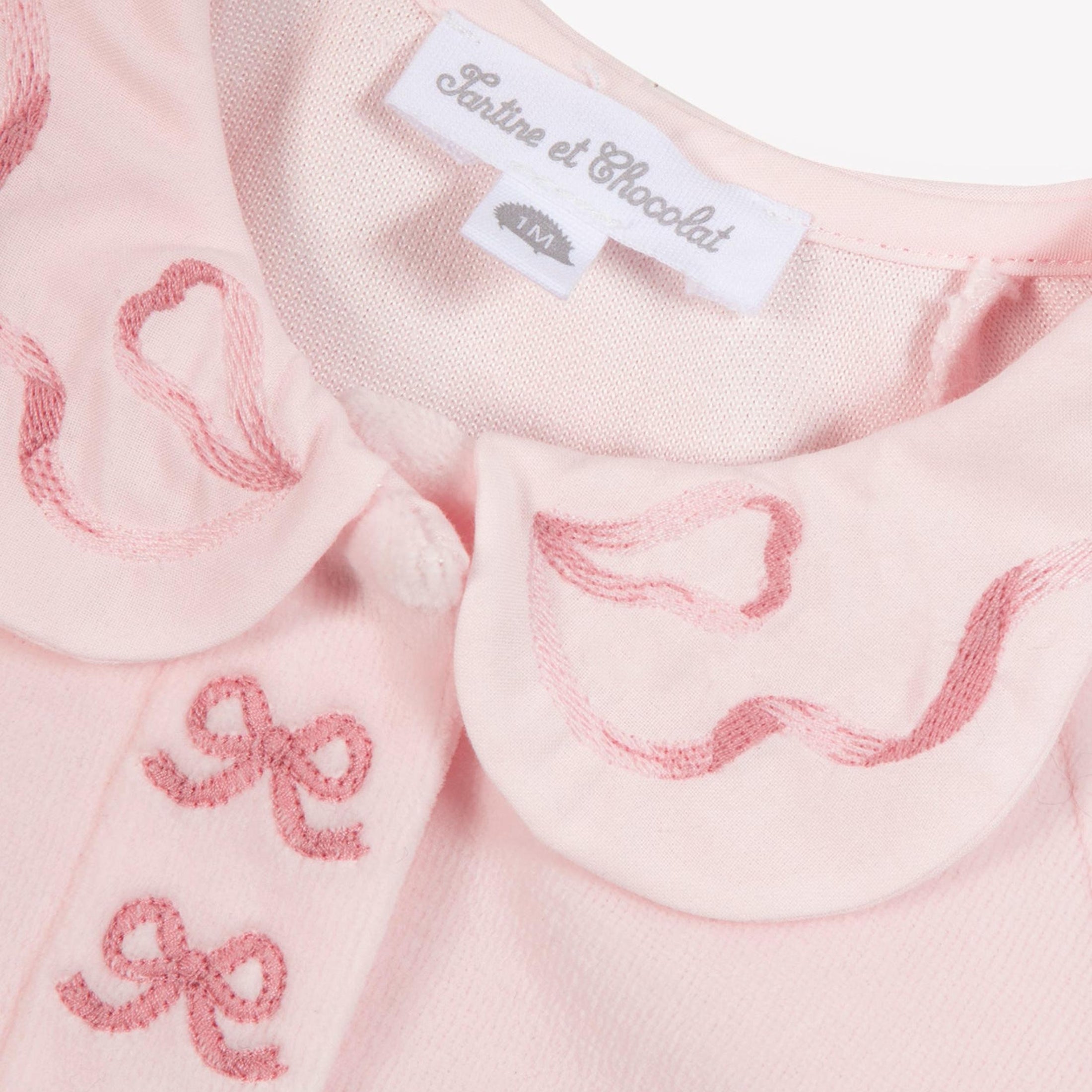 Βρεφικό φορμάκι βελούδο με φιόγκους