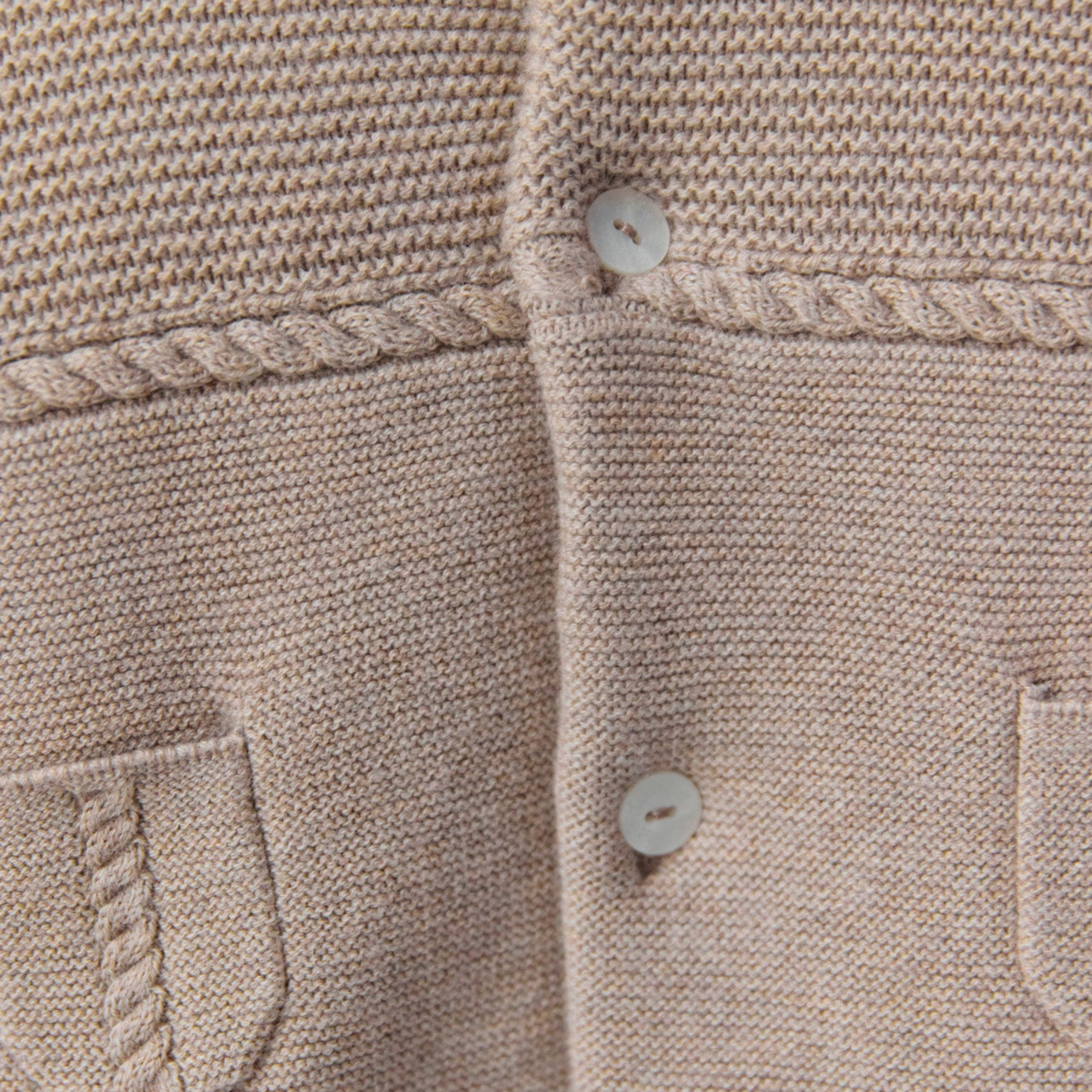 Βρεφικό πλεκτό ολόσωμο φορμάκι μπεζ