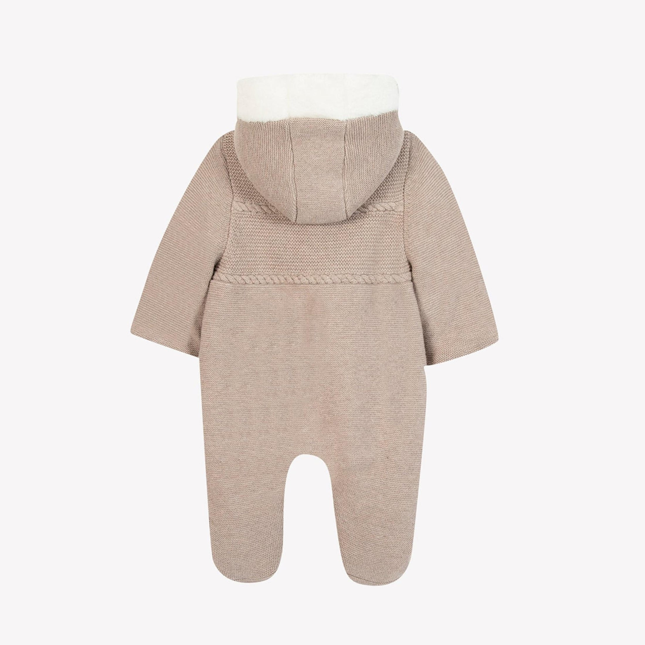 Βρεφικό πλεκτό ολόσωμο φορμάκι μπεζ