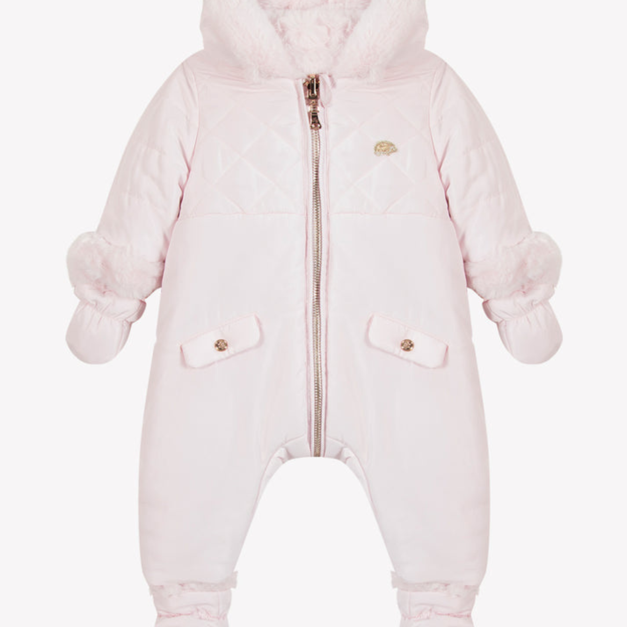 Βρεφικό ολόσωμο μπουφάν Pale Pink