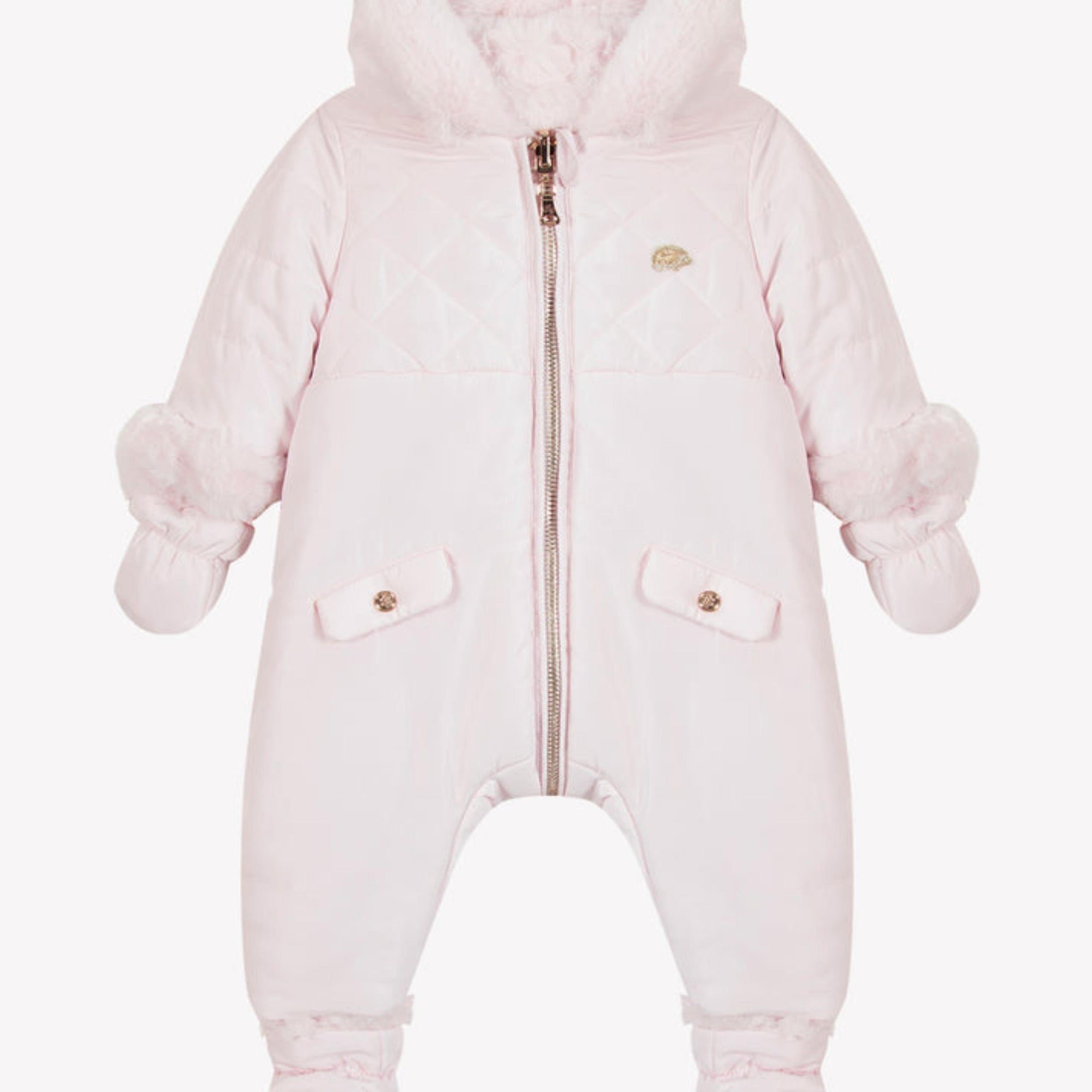 Βρεφικό ολόσωμο μπουφάν Pale Pink