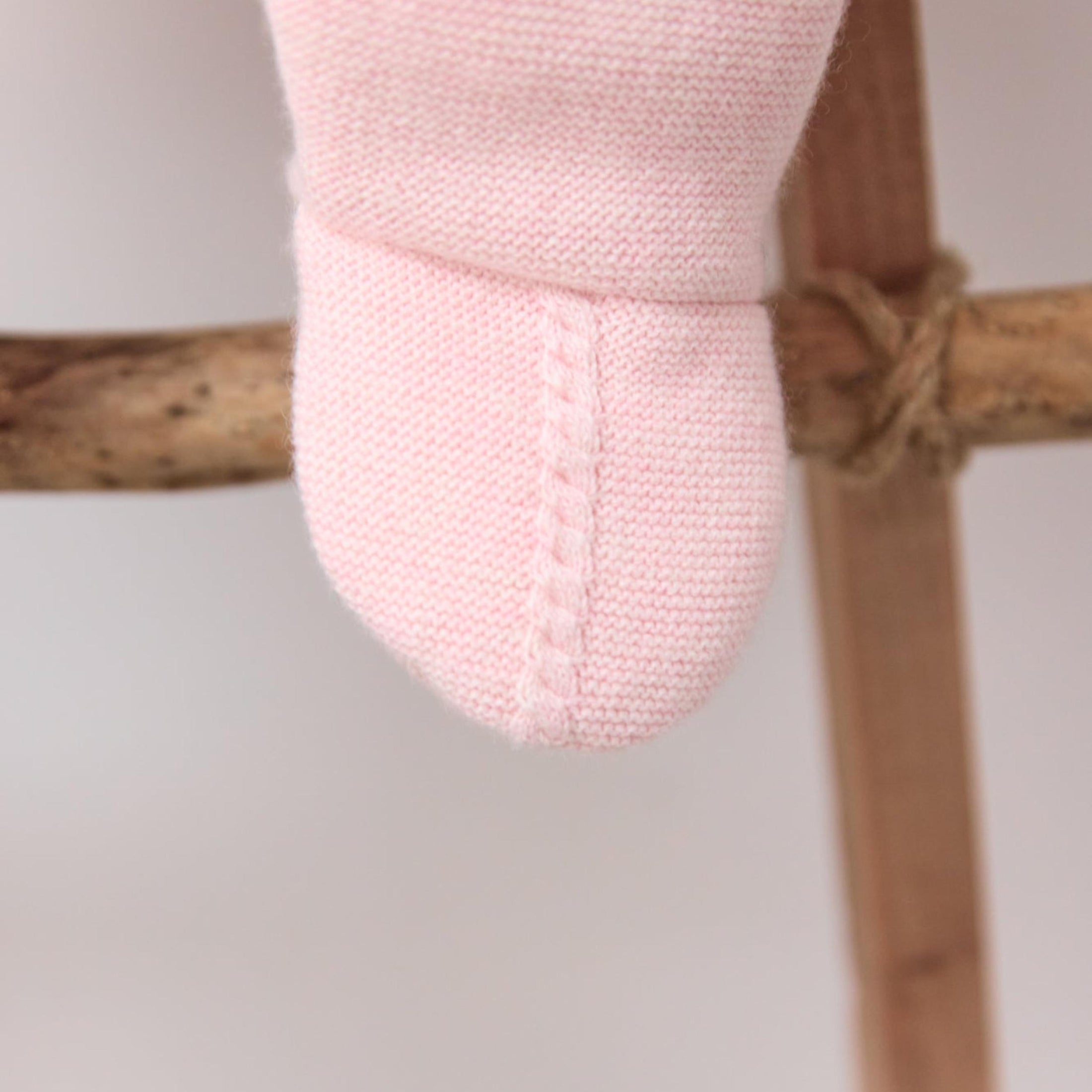 Βρεφικό πλεκτό ολόσωμο φορμάκι ροζ