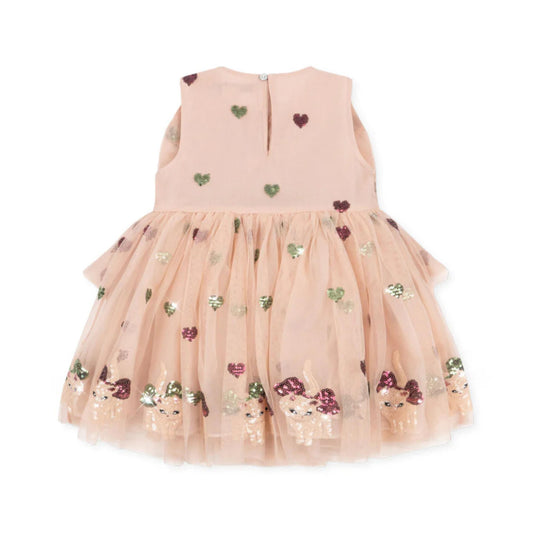 Παιδικό φόρεμα ροζ με φιόγκο Yvonne Konges Slojd