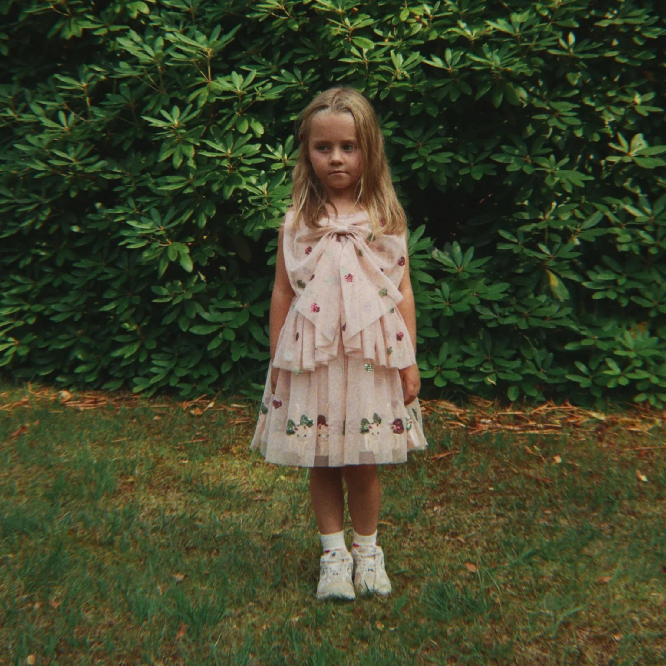 Παιδικό φόρεμα ροζ με φιόγκο Yvonne Konges Slojd