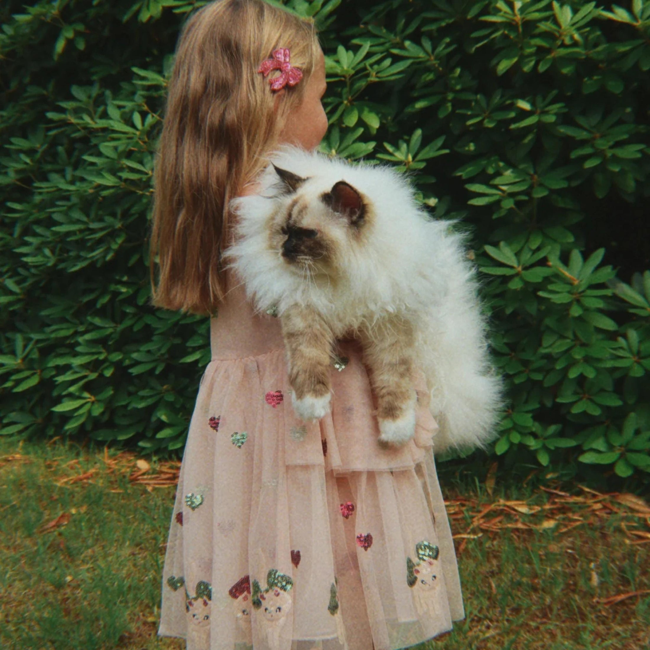 Παιδικό φόρεμα ροζ με φιόγκο Yvonne Konges Slojd