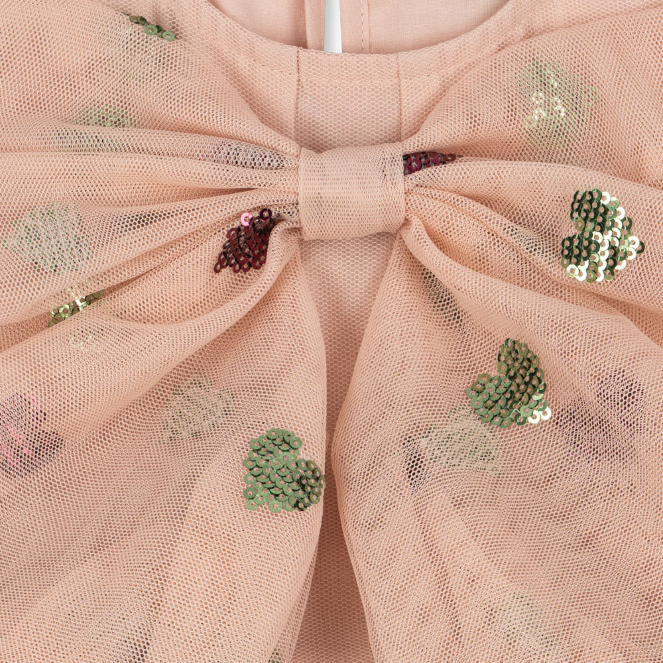 Παιδικό φόρεμα ροζ με φιόγκο Yvonne Konges Slojd