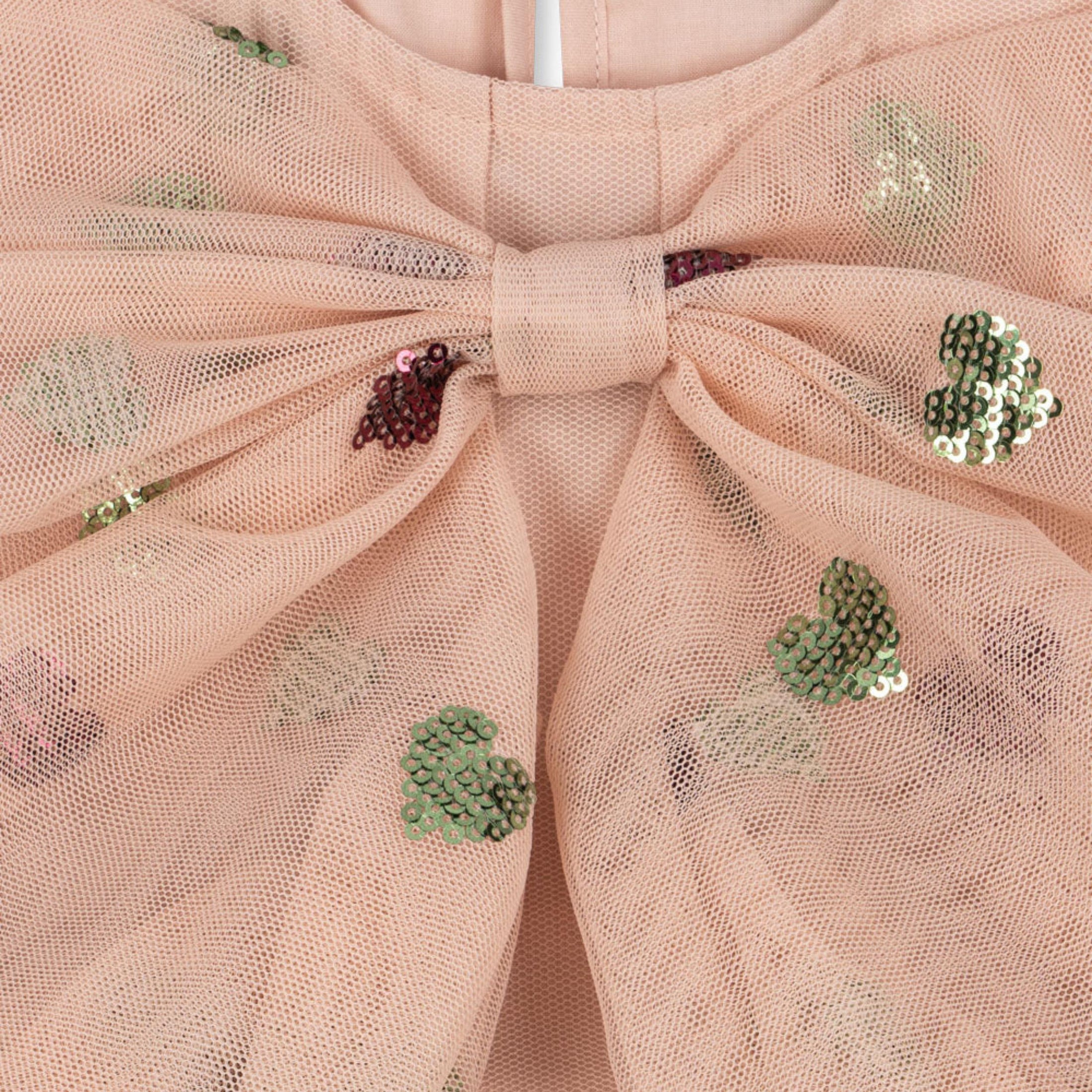 Παιδικό φόρεμα ροζ με φιόγκο Yvonne Konges Slojd