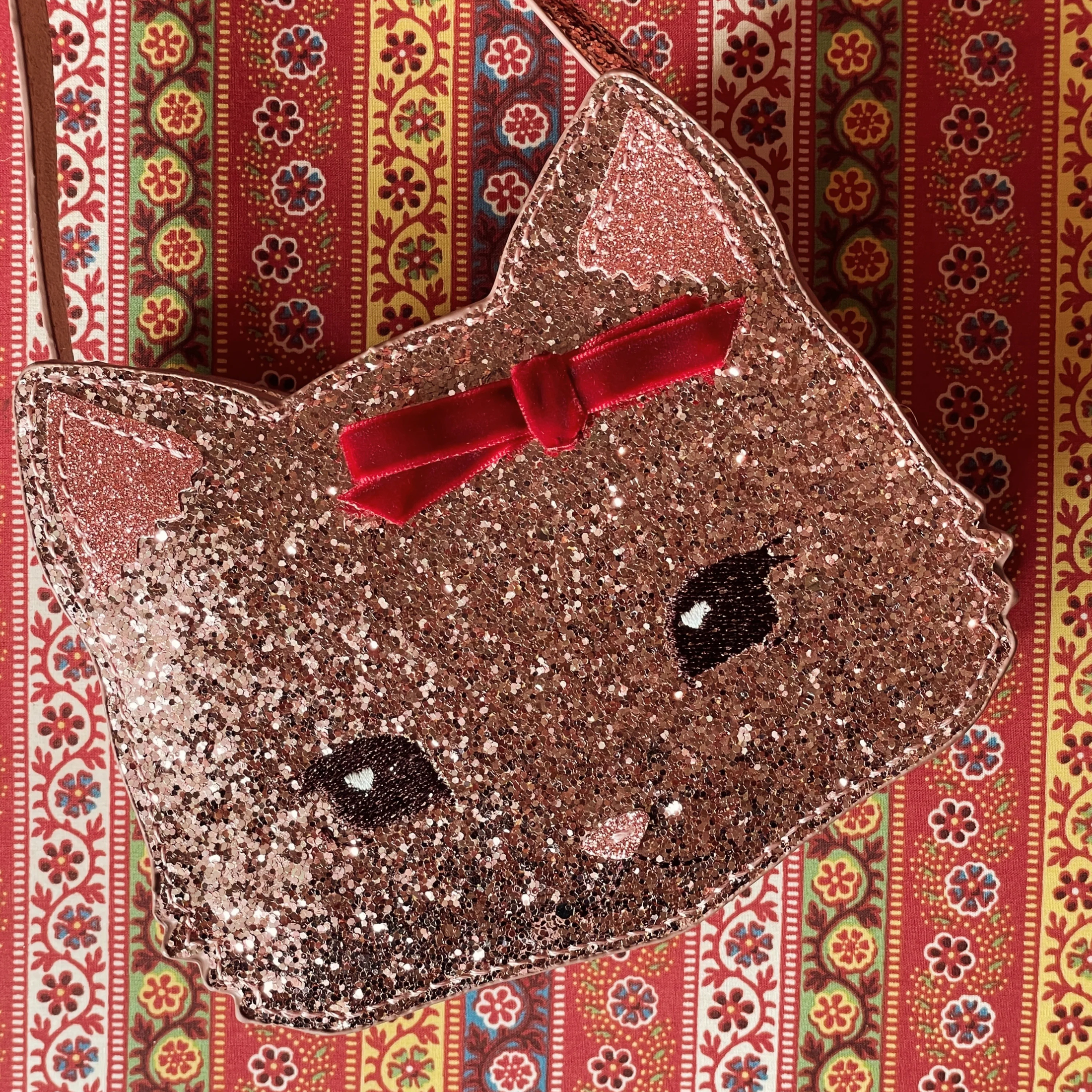 Παιδική τσάντα με ροζ γκλίτερ Kitty Konges Slojd