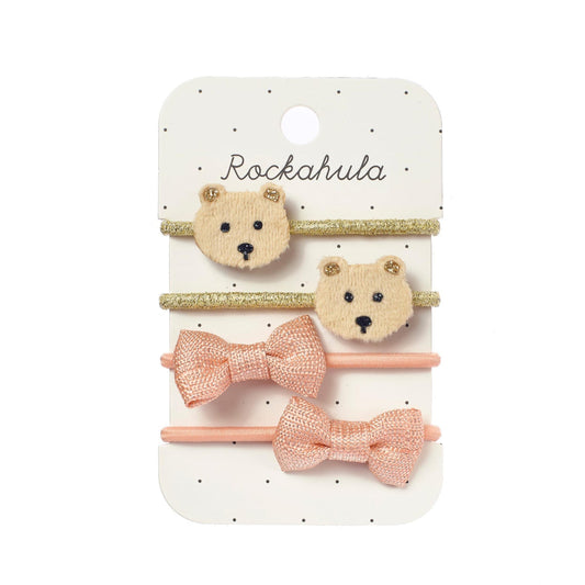 Παιδικά λαστιχάκια μαλλιών Teddy Bear and Bow