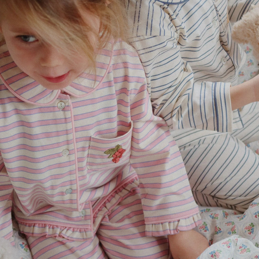 Παιδική πιτζάμα με ρίγες από βαμβάκι Konges Slojd