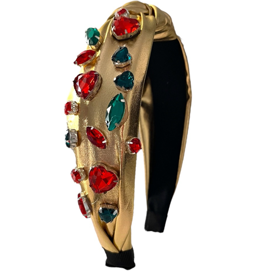 Παιδική στέκα μαλλιών χριστουγεννιάτικη χρυσή μεταλλιζέ Jomalmi Kids