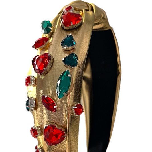 Παιδική στέκα μαλλιών χριστουγεννιάτικη χρυσή μεταλλιζέ Jomalmi Kids