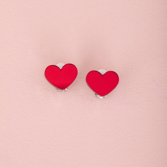 Παιδικά σκουλαρίκια με κλιπ Hearts Perle D'azur x Mini Cools