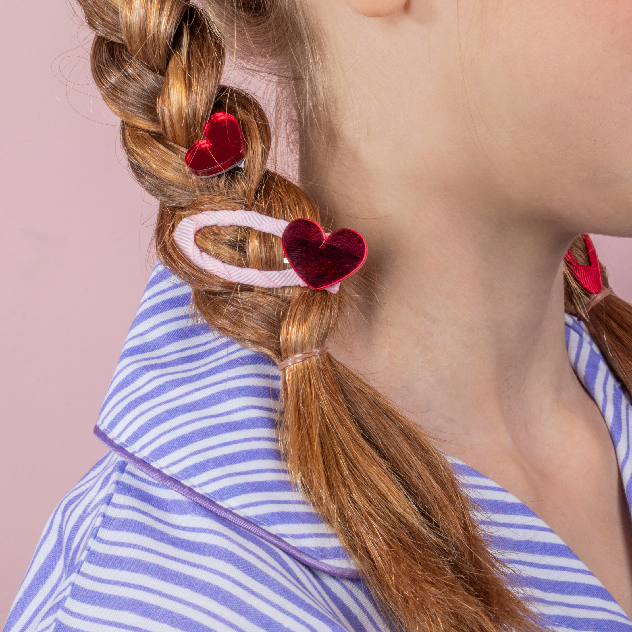 Παιδικά κλιπ μαλλιών Hearts Perle d’Azur x Mini Cools