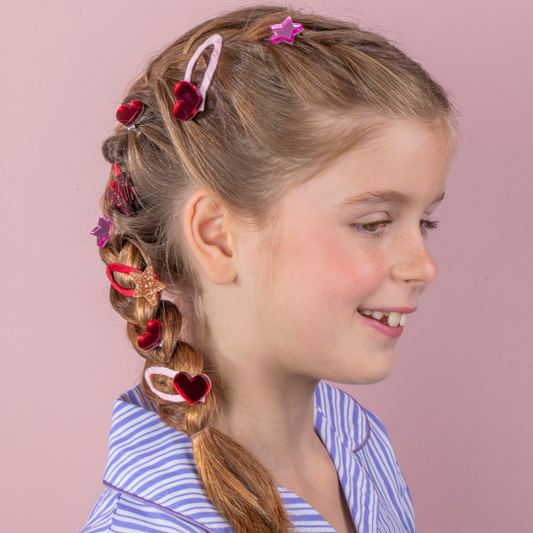 Παιδικά κλιπ μαλλιών Hearts Perle d’Azur x Mini Cools