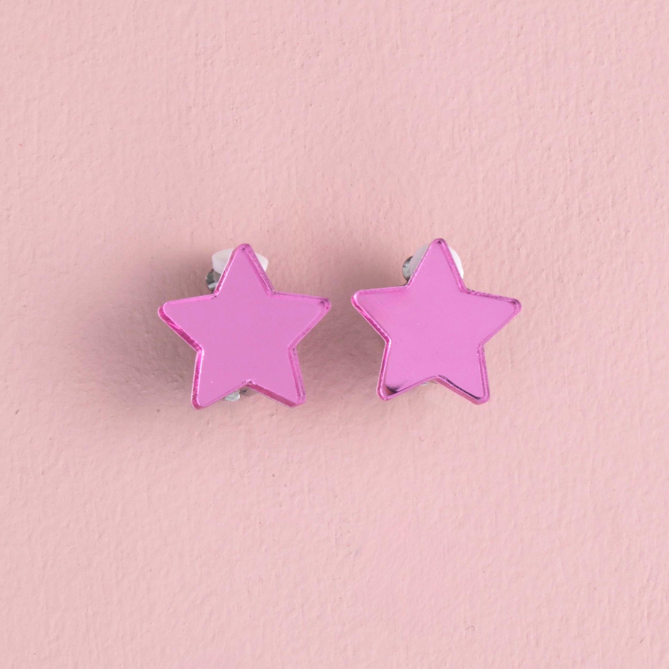 Παιδικά σκουλαρίκια με κλιπ Stars Perle D'azur x Mini Cools