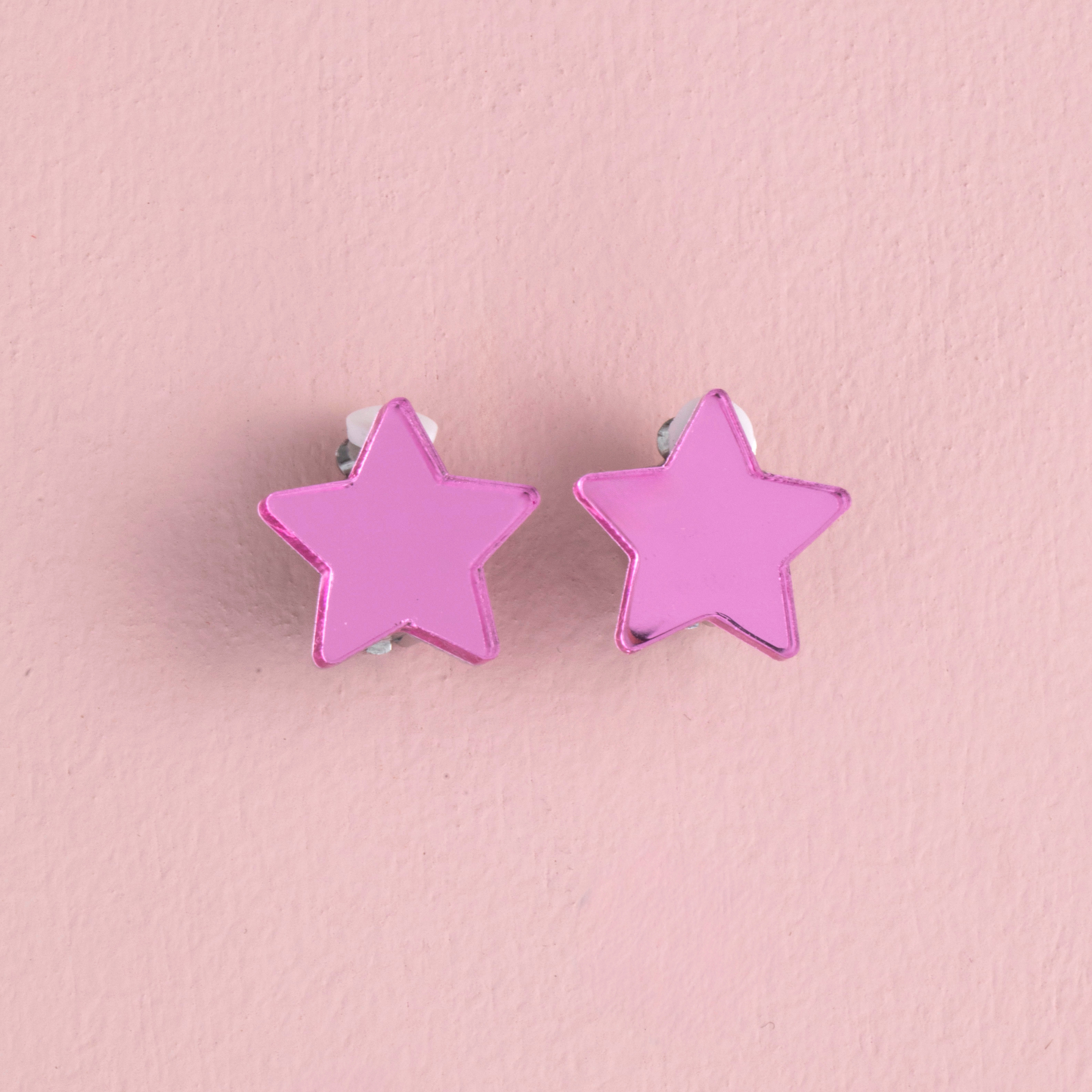 Παιδικά σκουλαρίκια με κλιπ Stars Perle D'azur x Mini Cools