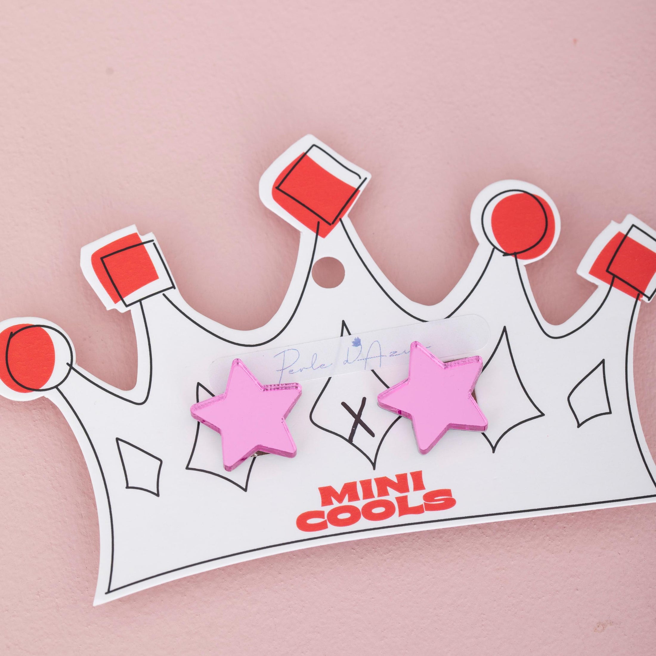Παιδικά σκουλαρίκια με κλιπ Stars Perle D'azur x Mini Cools