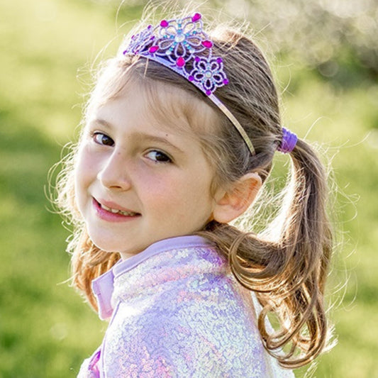 Παιδική αποκριάτικη μωβ Τιάρα με χρωματιστές πέτρες Great Pretenders