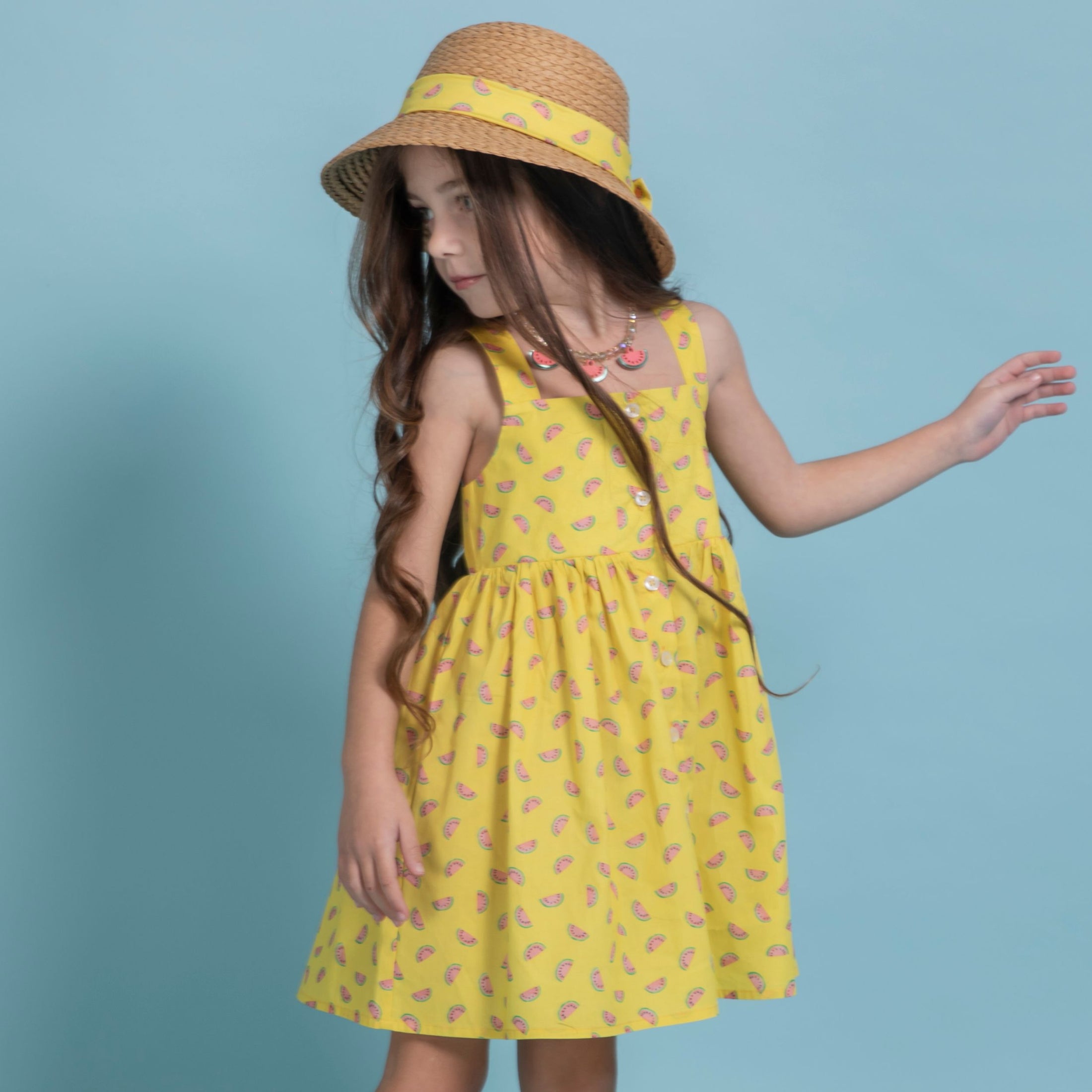 Παιδικό φόρεμα με τιράντα Καρπούζια Perle D'azur