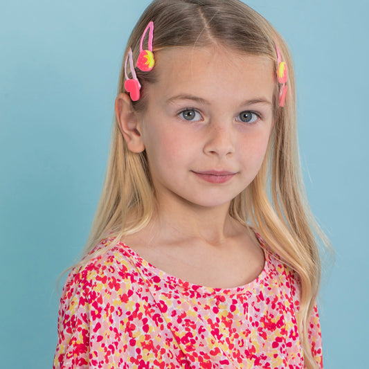 Παιδικό σετ κλιπ μαλλιών Φράουλες Perle D'azur x Mini Cools