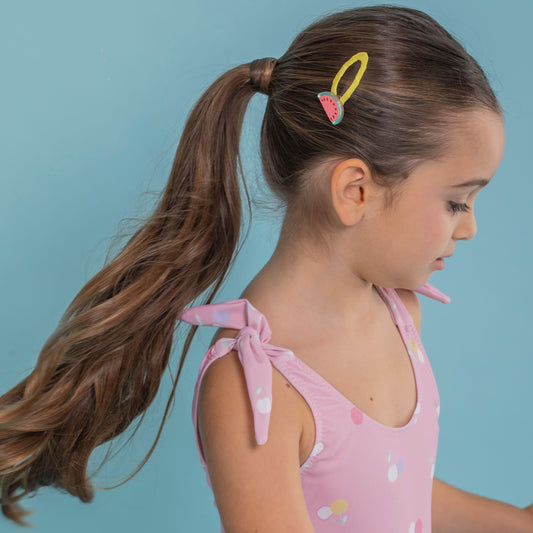 Παιδικό σετ κλιπ μαλλιών Καρπούζια Perle D'azur x Mini Cools