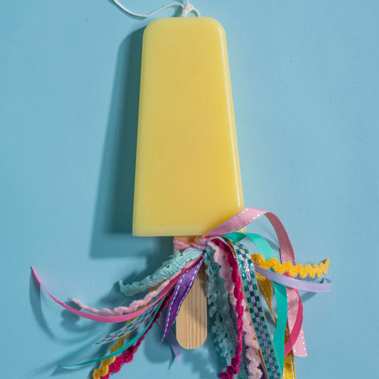 Παιδική πασχαλινή λαμπάδα παγωτό κίτρινο Jomalmi Kids