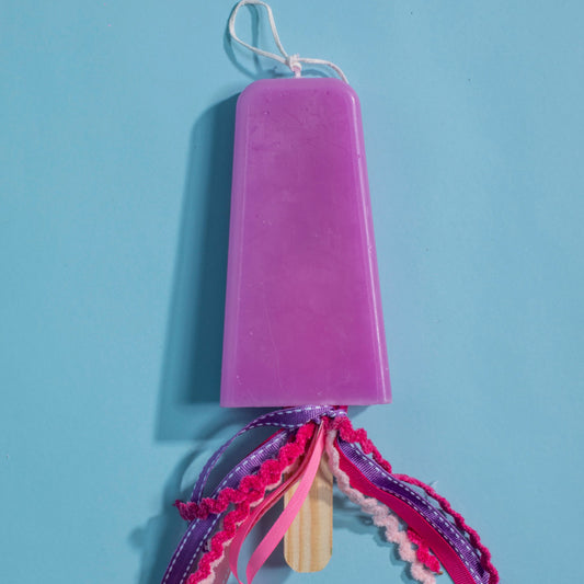 Παιδική πασχαλινή λαμπάδα παγωτό μωβ Jomalmi Kids