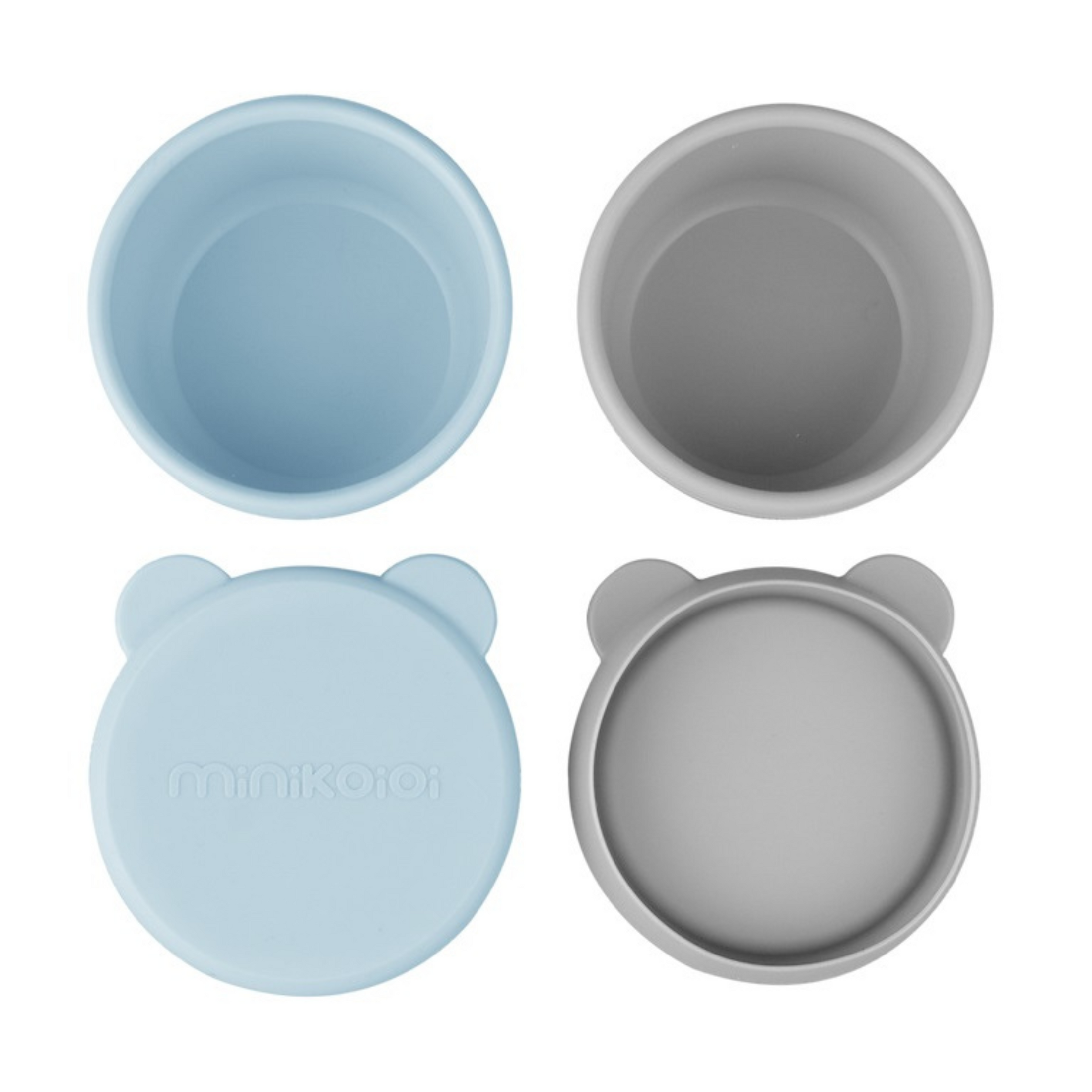 Mini Bites Baby Bowls-Mineral Blue/Powder Grey