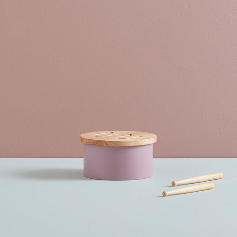 Children's wooden drum small Star (lilac)