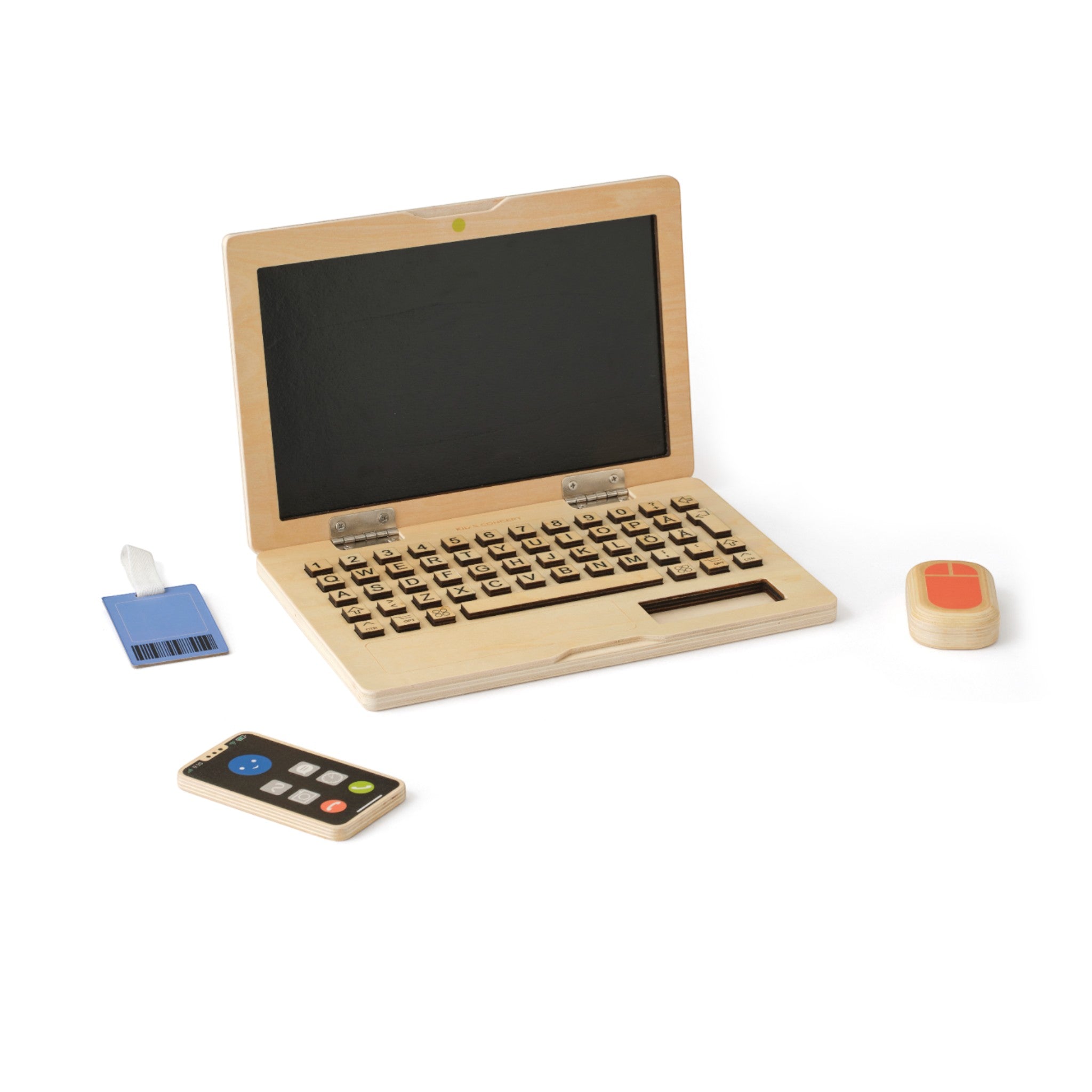 Children's wooden toy set Office - laptop KID'S HUB