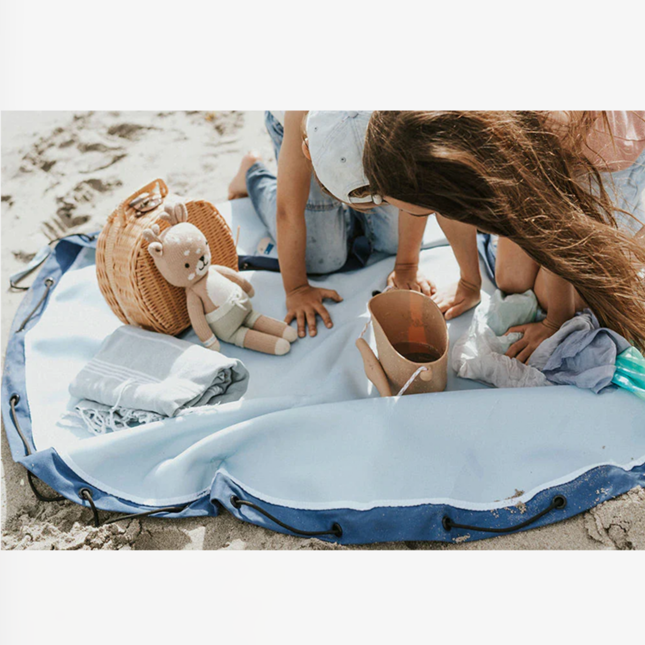 Children's play mat - storage bag Boats