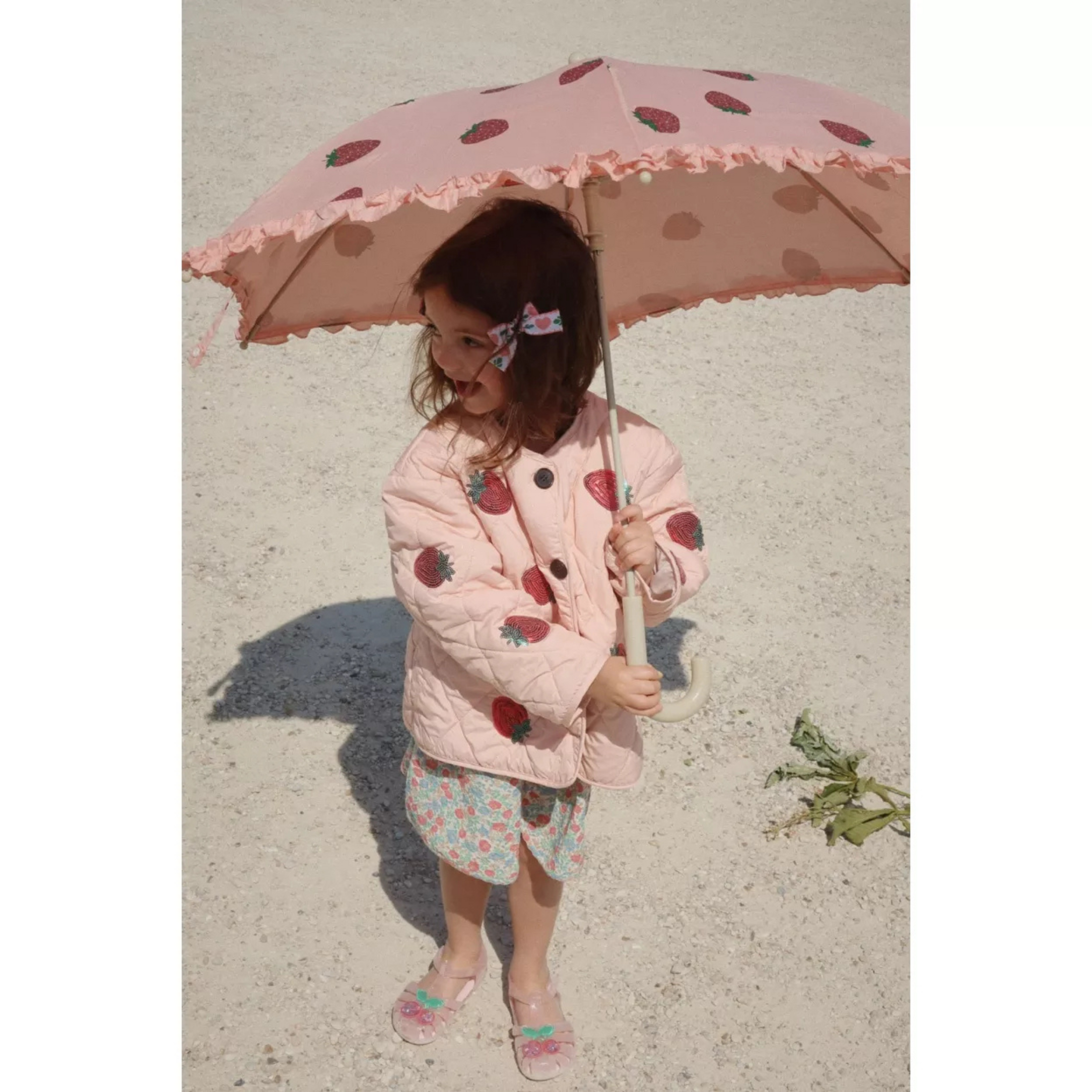 Frill Strawberry Glitter Children's Umbrella