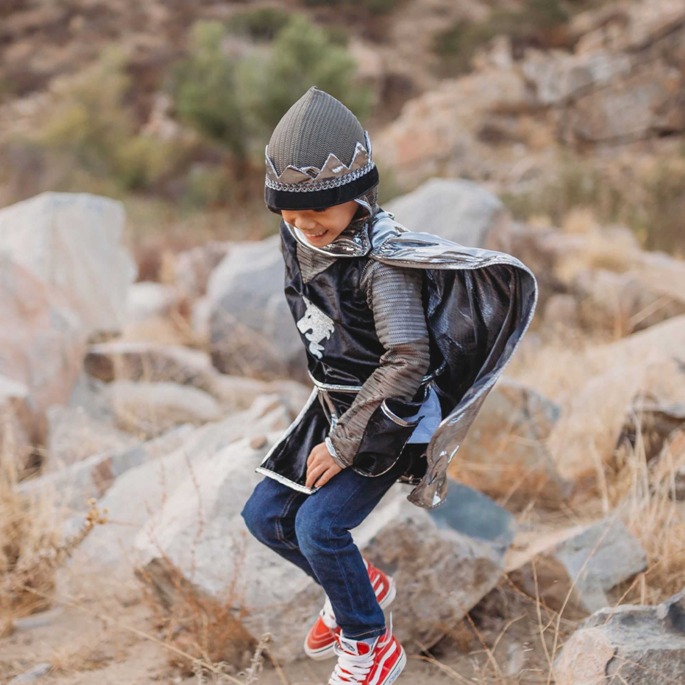 Παιδική αποκριάτικη στολή ασημί σετ Ιππότη Great Pretenders