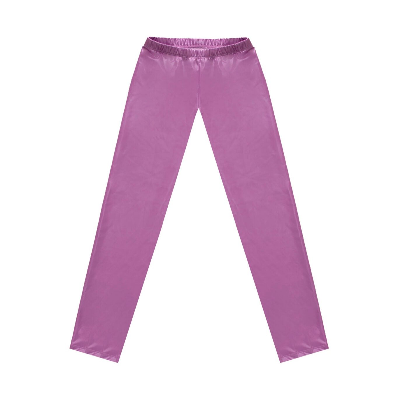 Girls' purple leggings Satinato