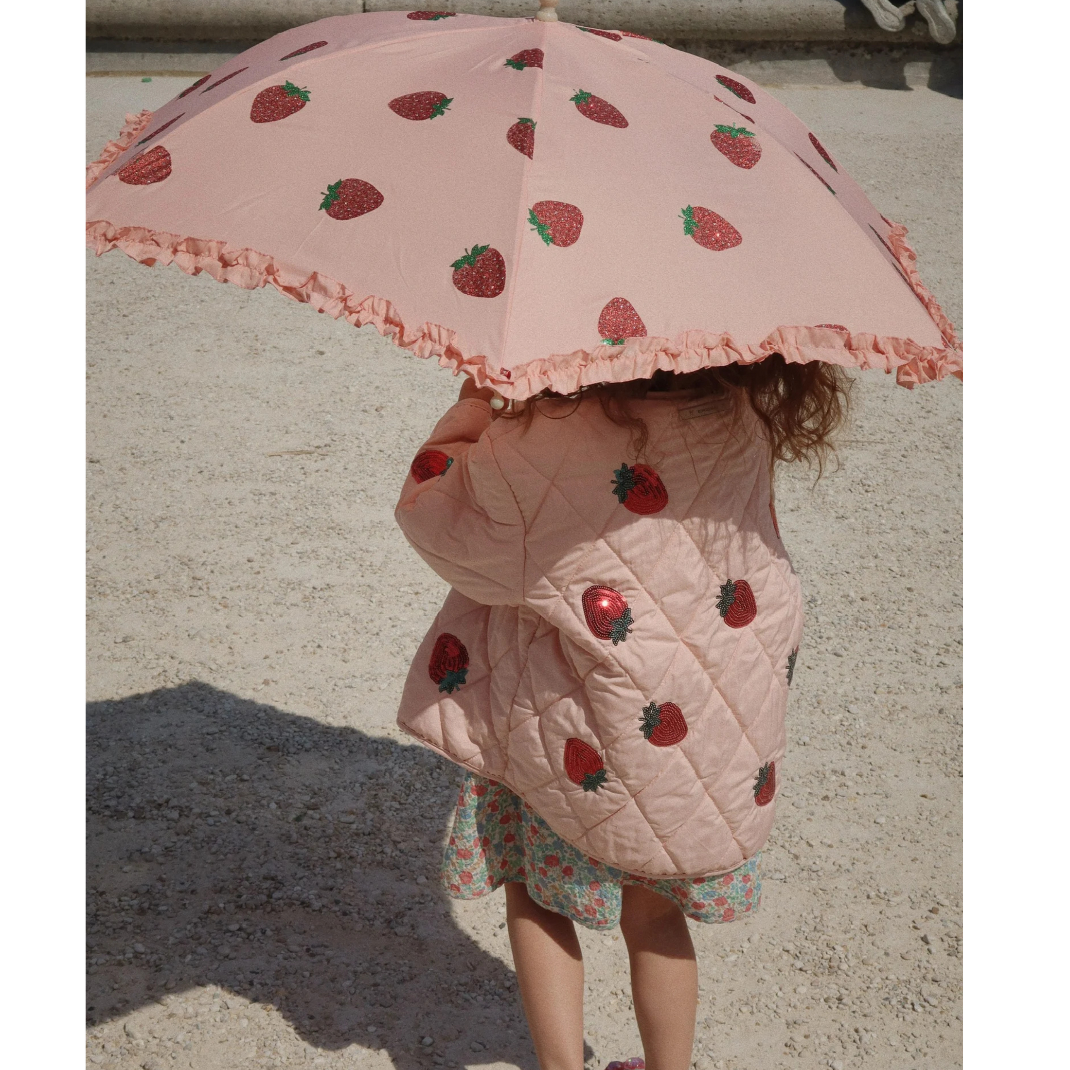 Frill Strawberry Glitter Children's Umbrella