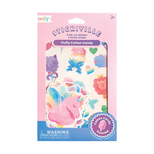 Stickiville Kids Stickers: Fluffy Cotton Candy - Scented