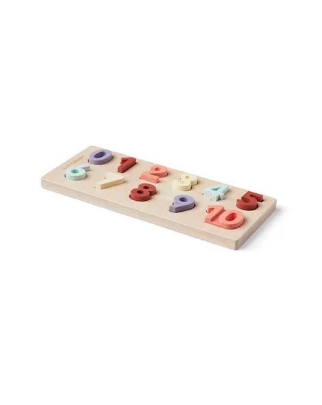 Children's wooden toy Puzzle with numbers 1-10