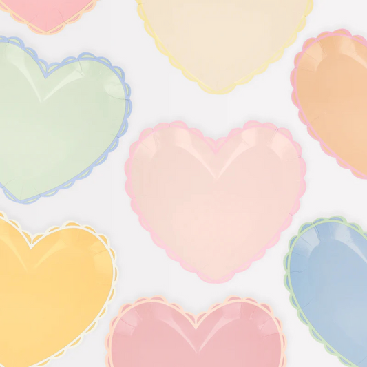 Children's food plates Pastel Heart