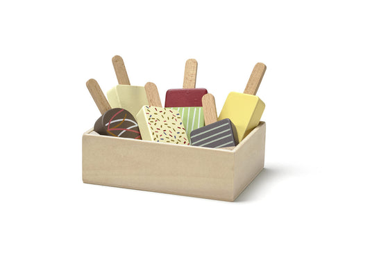 Wooden toy set Ice cream sticks