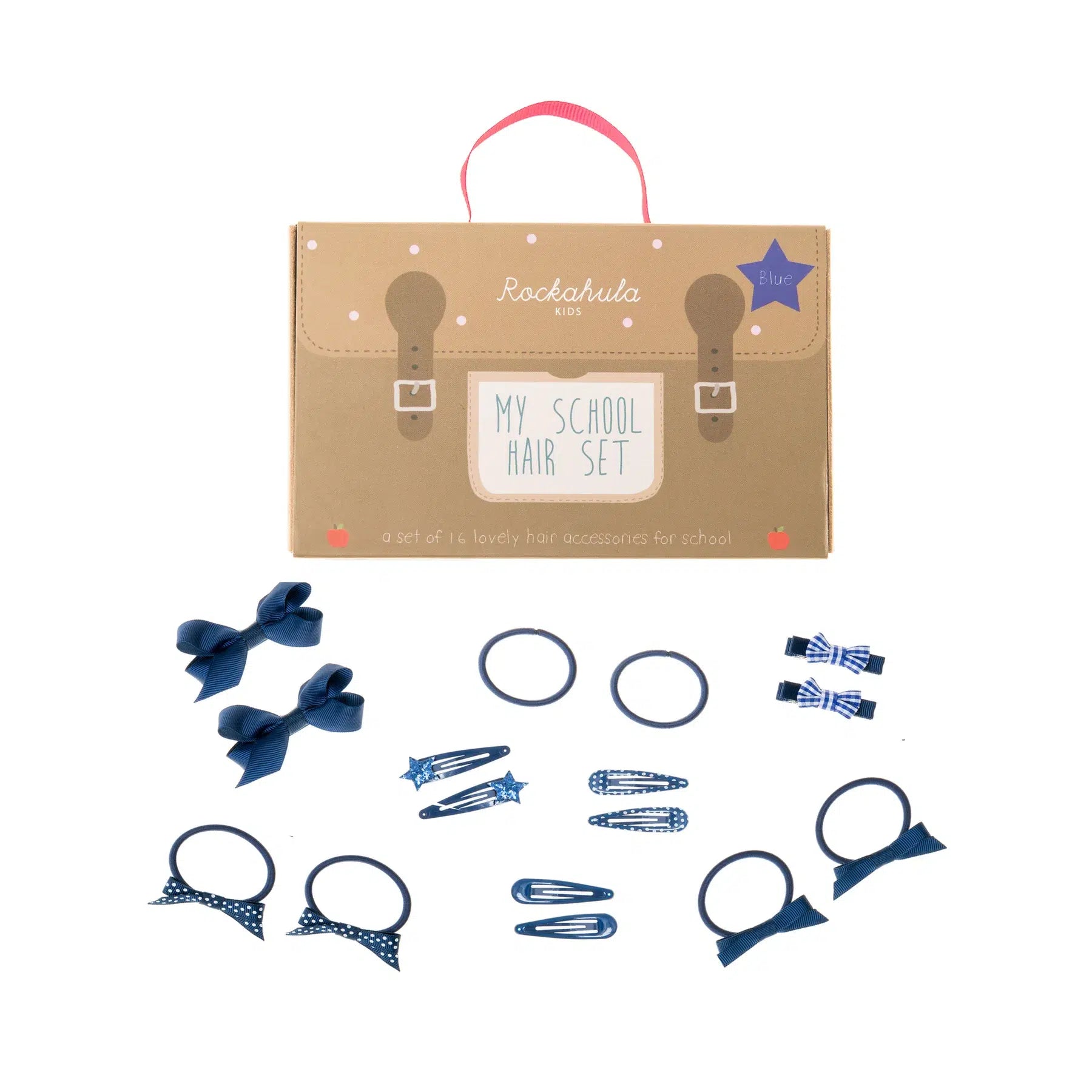 My School Girls blue hair accessory set