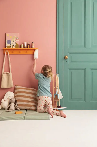 Wooden cleaning toy set