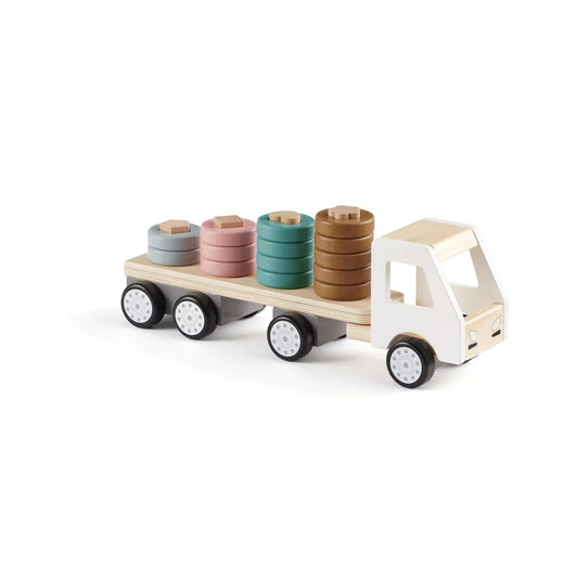 Kids wooden toy Truck with rings