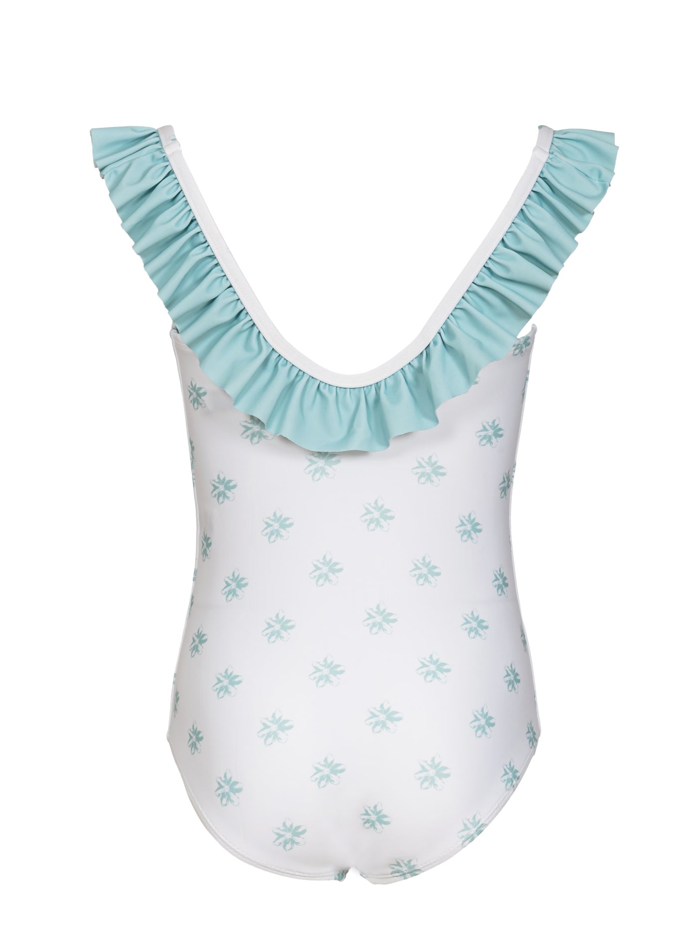 Girls one-piece swimsuit Aqua Perle D'Azur Round Neck