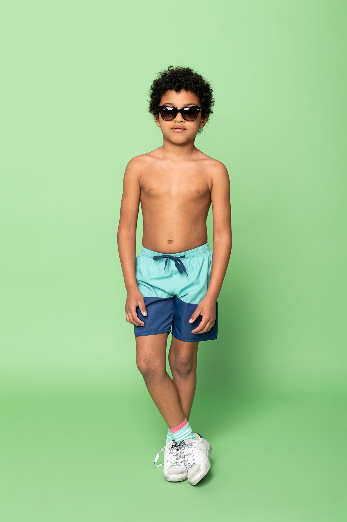 Boys swimsuit shorts Green and Blue